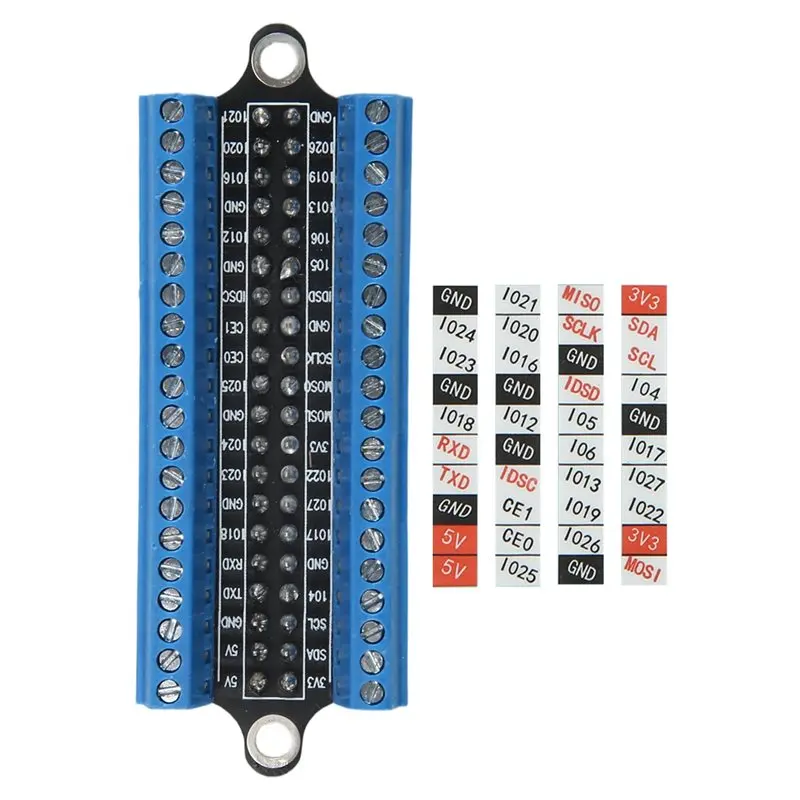 Reliable-GPIO Screw Terminal Board 40P Pin Lead-Out Sticker Acrylic Plate Forrpi 3/4/5B A,GPIO Screw Terminal Board 40P Pin Lead