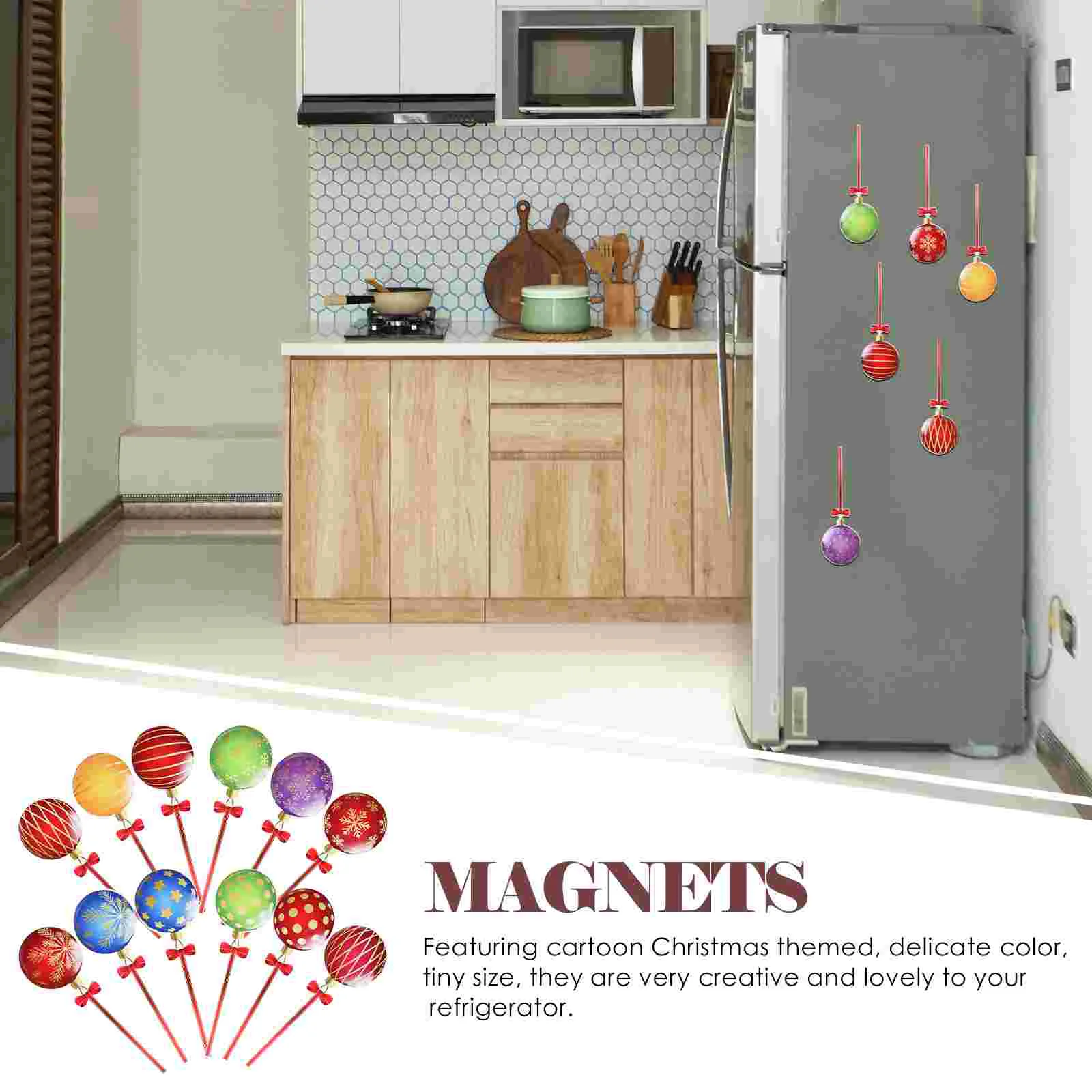 12 Pcs Christmas Magnetic Garage Door Stickers Candy Combination Holiday Decoration Refrigerator Magnets Car