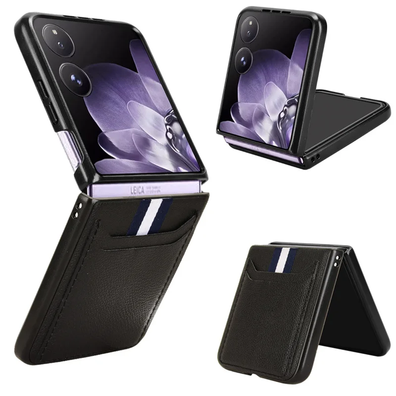 For Xiaomi Mix Flip Case Luxury Litchi Striae PU Leather Add-in Card Hard Back Cove For Xiaomi Mix Flip Phone Case