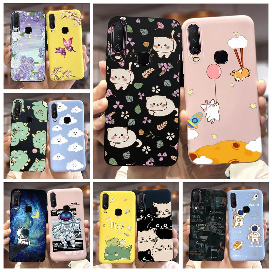 For Vivo Y12 Case Vivo Y15 Y17 1904 1940 1902 Stylish Candy Painted Cover Soft TPU Phone Case For Vivo Y17 Y 12 15 VivoY12 Shell