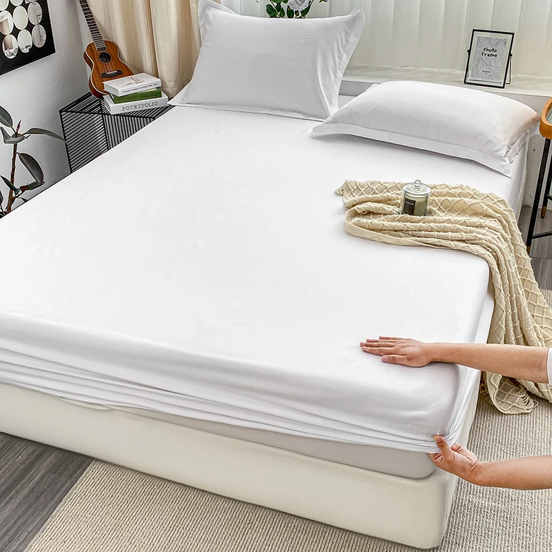 New Arrival Solid Color Brushed Fitted Sheet 1Pc,Luxurious Softness Hypoallergenic Wrinkle-Resistant Bedding