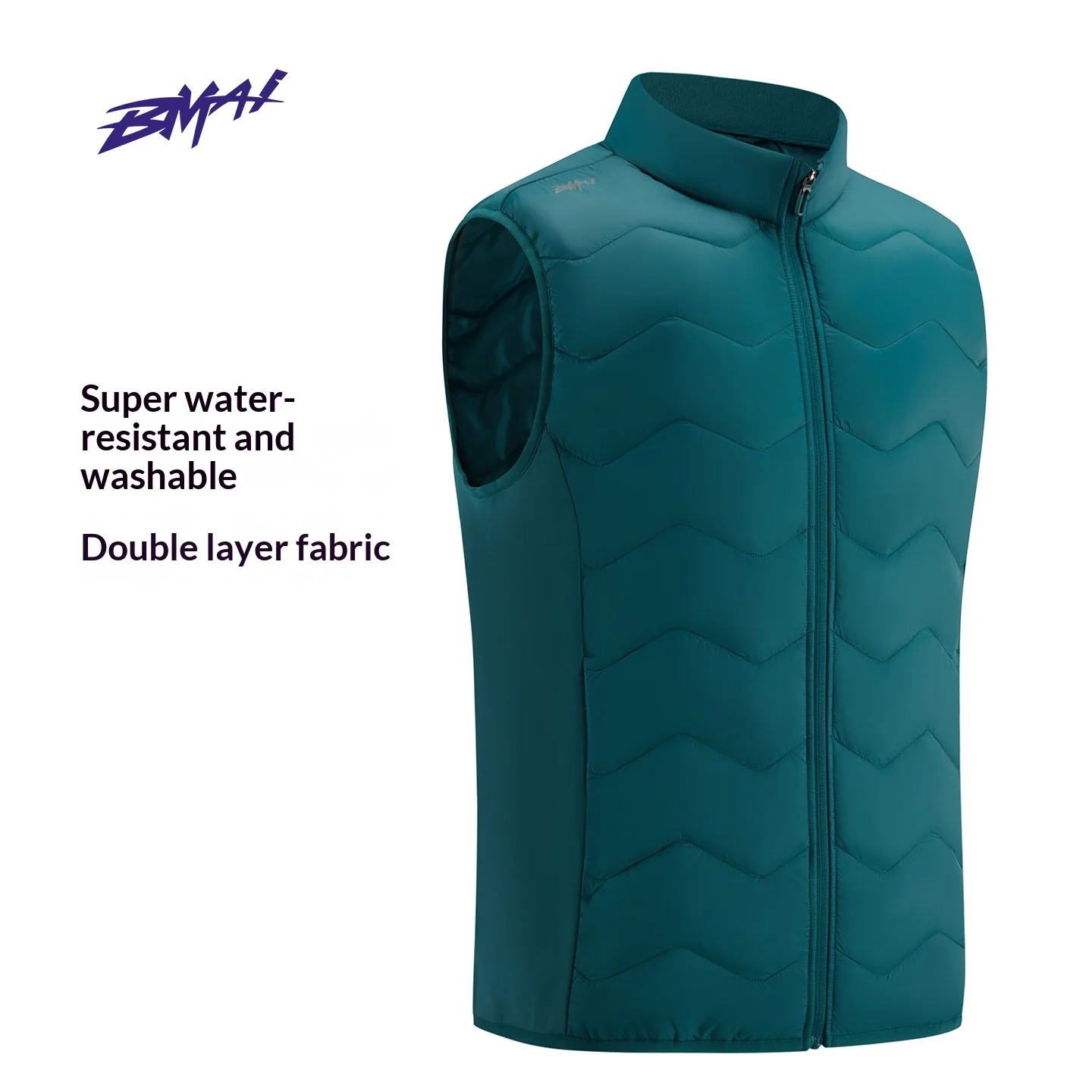 Chaleco Deportivo BMAI para Maratón de Invierno, Ropa Deportiva de Algodón Cálido para Hombre, Chaqueta de Gimnasio Cortavientos con Cuello Alto para Hombre