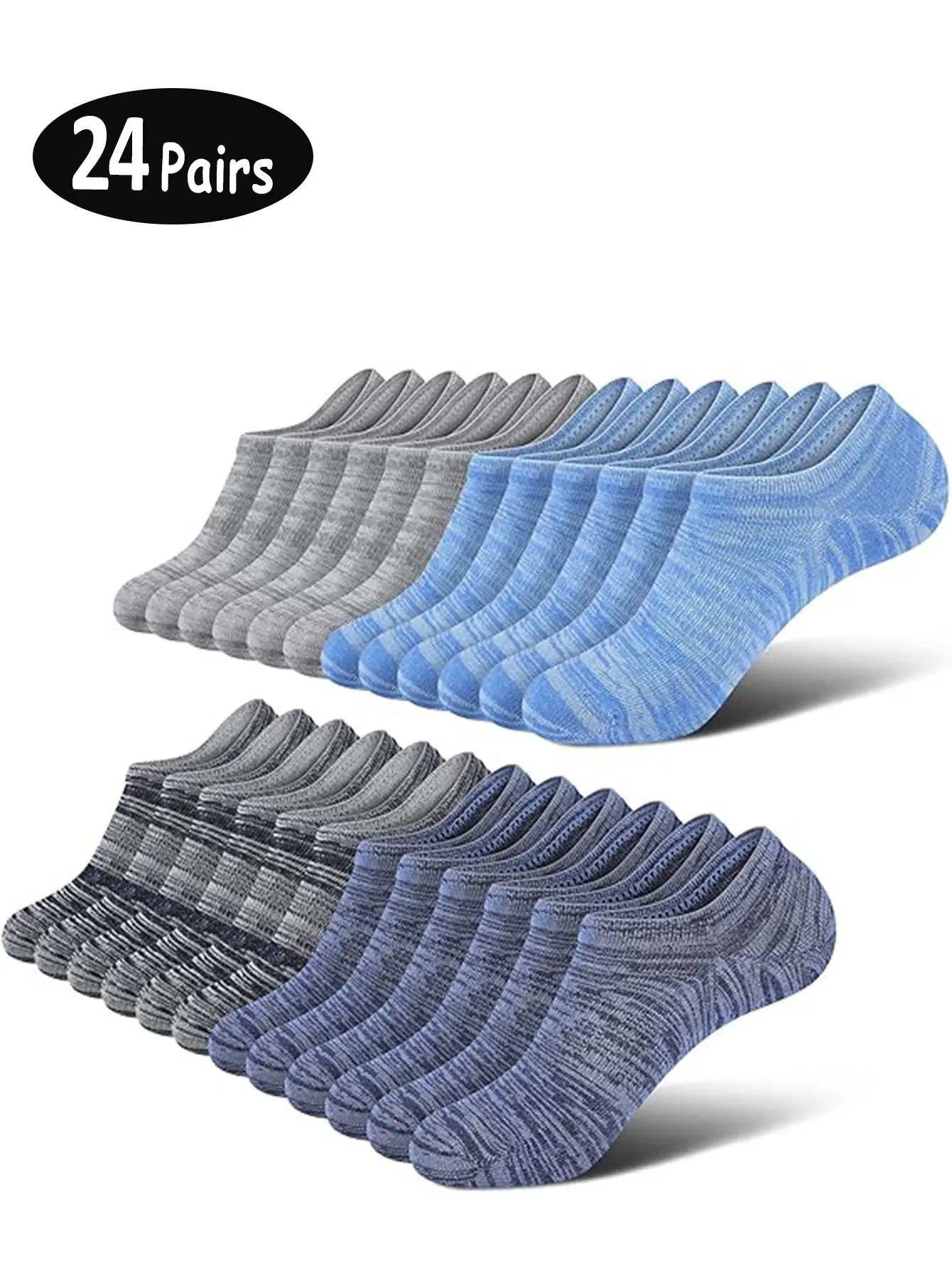 20 pairs of men\'s boat thin shallow mouthed sweat absorbing invisible socks