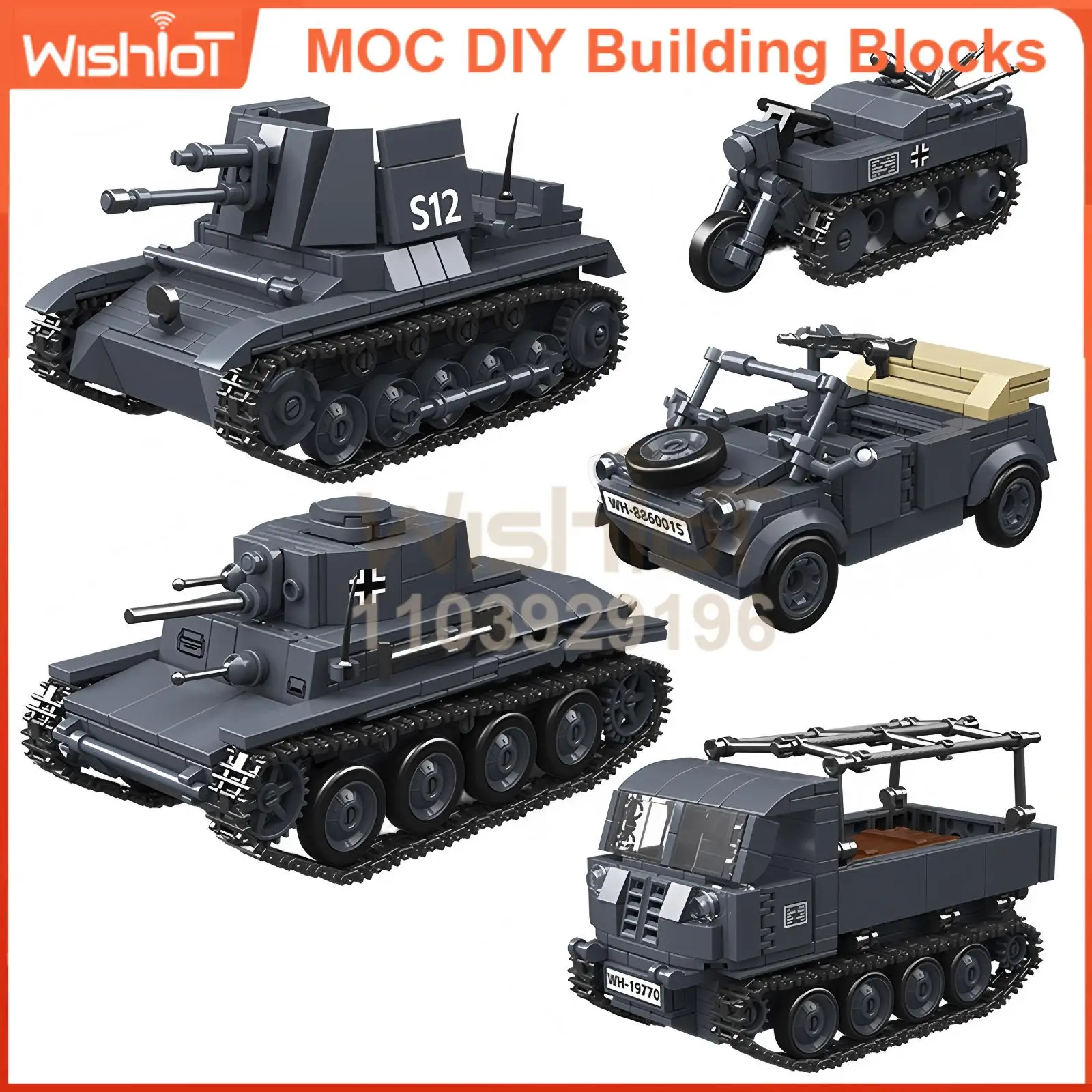 

Разрушитель танка и легкий трактор времен Второй мировой войны, тип 1, военный строительный комплект, историческая модель бронетранспортера для взрослых, коллекционеров