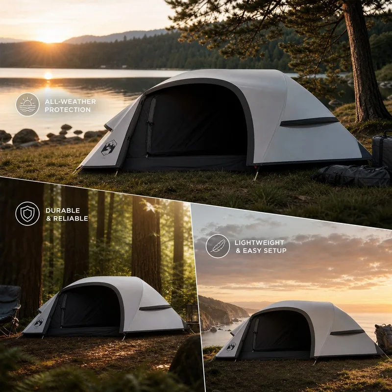 1-Personen-Kuppelzelt mit Verdunkelungsstoff und Schutz für Solo-Outdoor-Abenteuer
