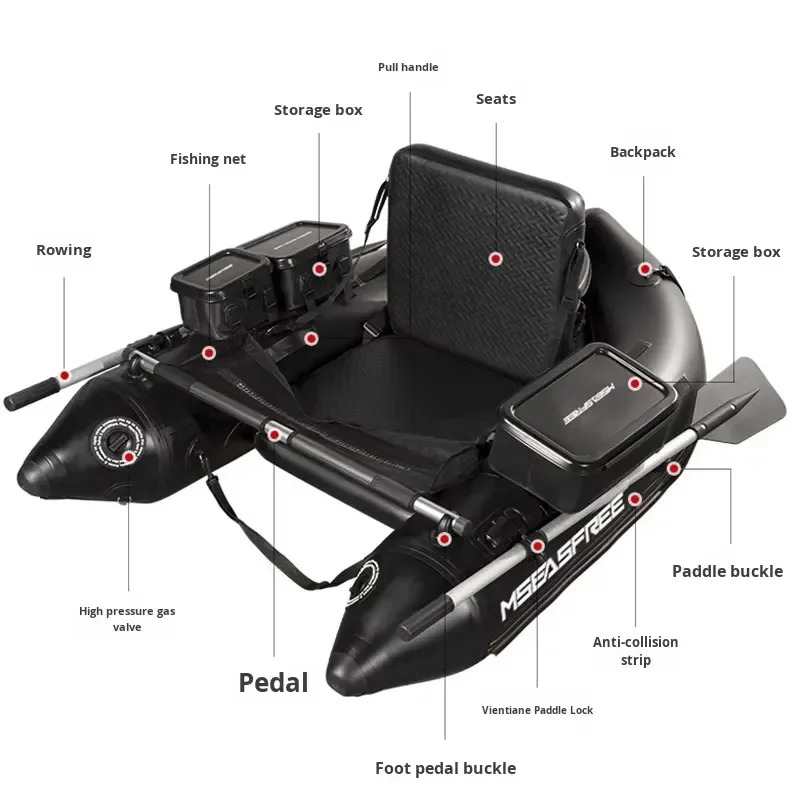 Kayak Folding Rubber Yacht Lure Assault Single Person Thickened Fishing Inflatable Boat Eco-Friendly PVC Lure Fishing