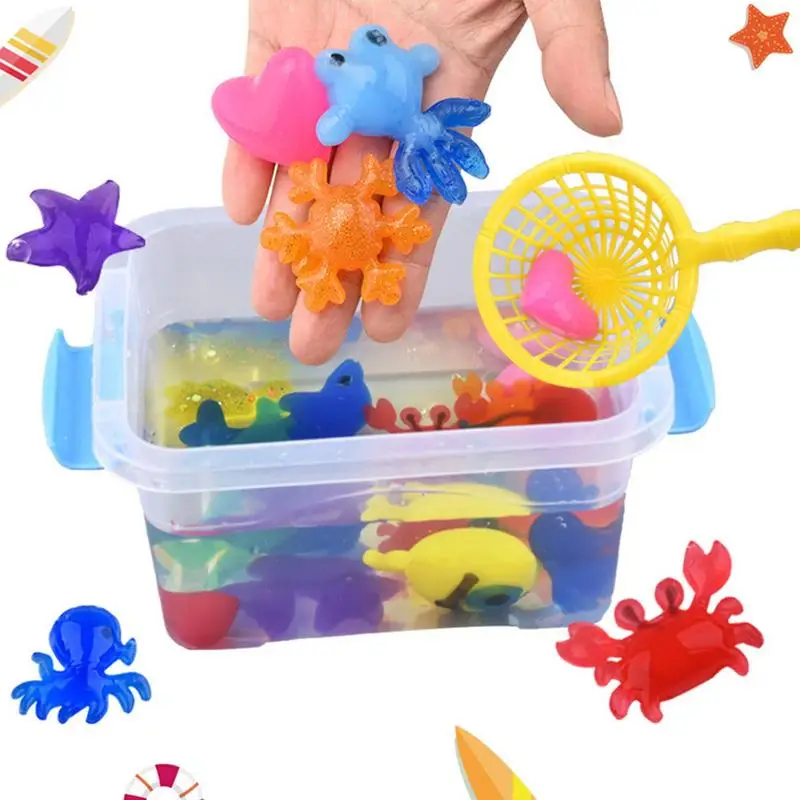 Magic Water Elf Toy Set 3D Handmade Magic Gels Water Elf Playset Colorful Early Educational Sensory Toys Christmas Birthday Gift