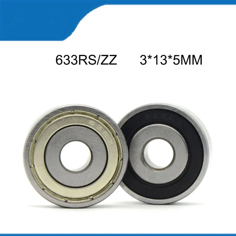 

High Quality Deep Groove Ball Bearing 5/10PCS/Lot 633-2RS 633ZZ 633RS/ZZ (3MM*13MM*5 MM) Bearing Steel Material