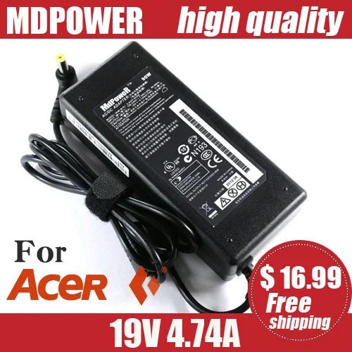 

For ACER Aspire 5610G 5620 5720 5730G 5732Z 5733Z 5734Z 5736Z 5738G 5740G 5741G laptop power supply AC adapter charger 19V 4.74A