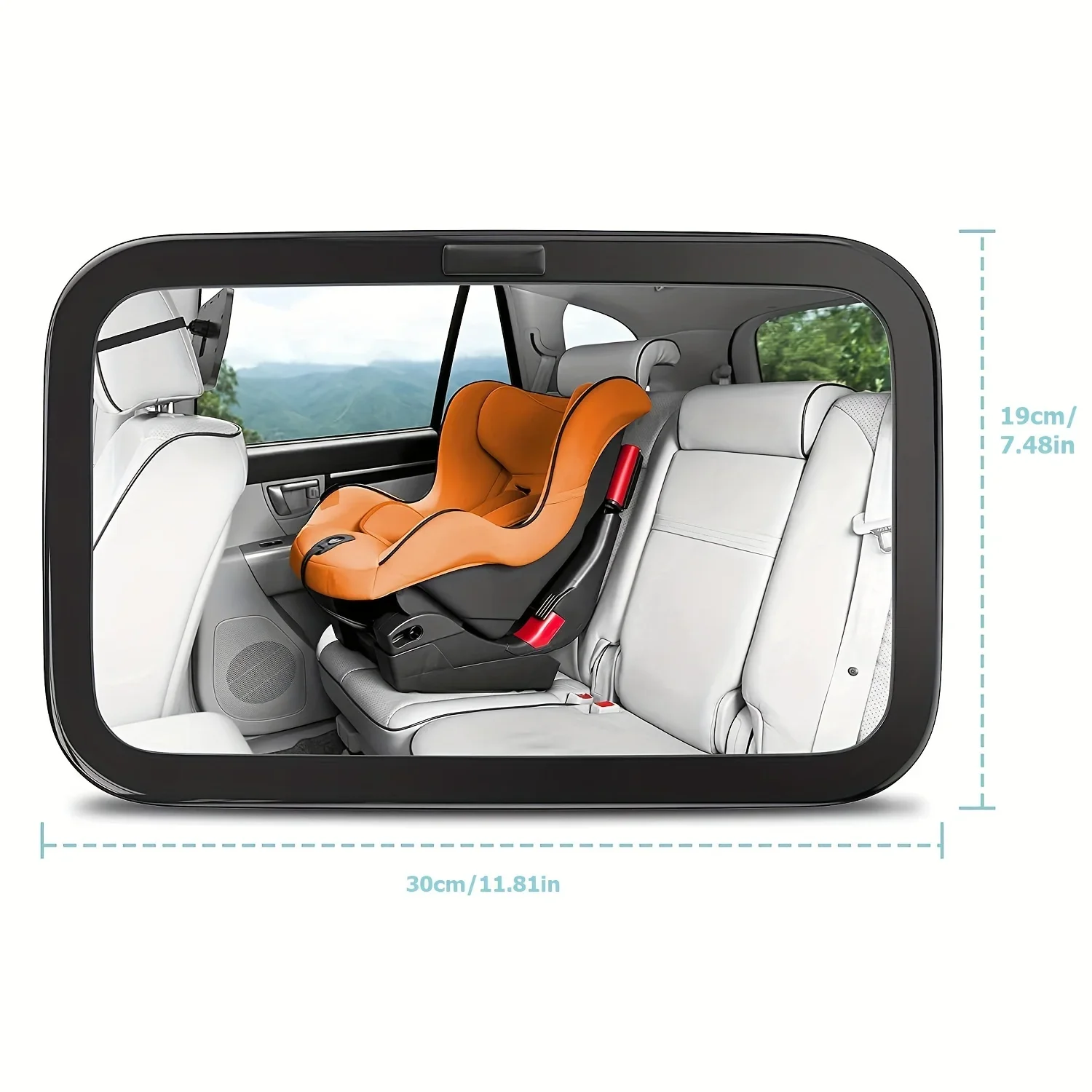 Baby Car Mirror Safety Car Seat Mirror for Rear Facing Infant with Wide Crystal Clear View Shatterproof