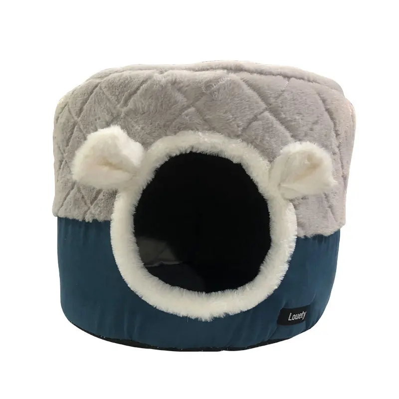 Imagem -06 - Plush Cozy Bed For Pet Dog Kennel Puppy Little Hiding Houses Hut Nest Cat Small Kitten Cushion Mat Products Coberto em Janeiro