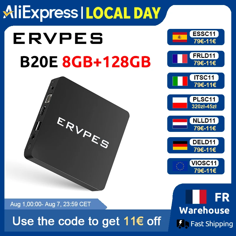 Mini PC ERVPES B20E 128GB SSD