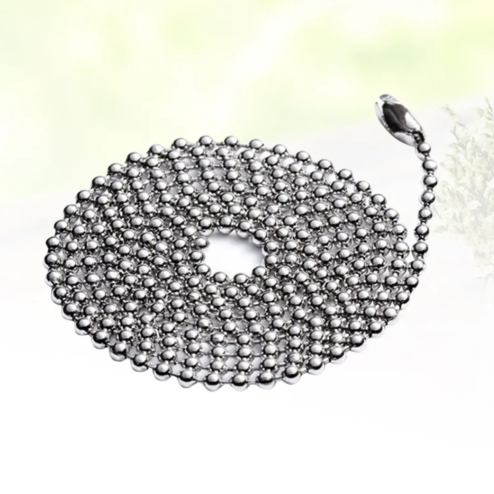 Premium Stainless Steel Bead Chain Solid Rust Resistant High Polished Smooth Finish for Tag Necklaces Key Chains Spelling Tiles
