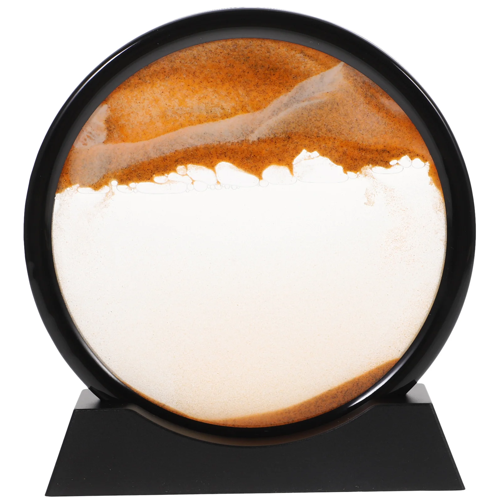 Reloj de arena 3D, pintura de arena movediza, decoración de escritorio, imagen artística de arena móvil, estantería para sala de estudio y oficina