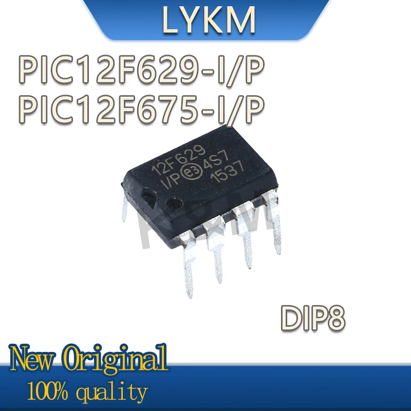 

10/PCS New Original PIC12F629-I/P PIC12F675-I/P PIC12F629 PIC12F675 12F629 12F675 DIP-8 8-bit flash microcontrol In Stock