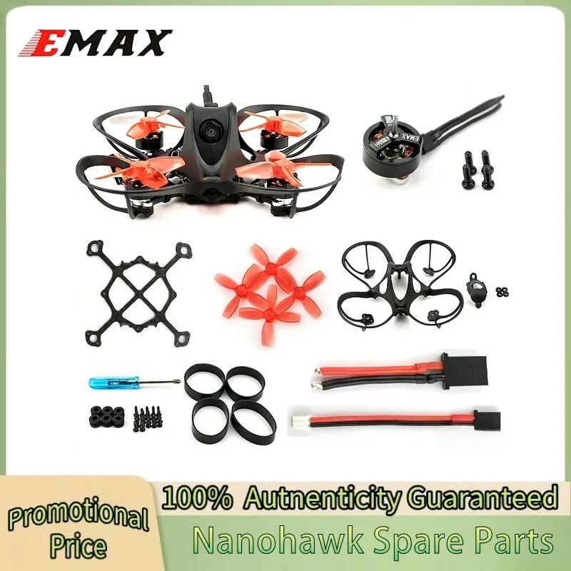 

EMAX Nanohawk Spare Parts Replacement Frame Bottom Plate Hardware Kit 0802 19000KV Motor Propeller Power Lead Charger Adapter