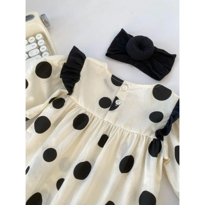 

Baby Onesie Spring Clothes Baby Girl Cute Super Cute Sweet Polka Dot Princess Ha-shirt Newborn Spring Outdoor Wear