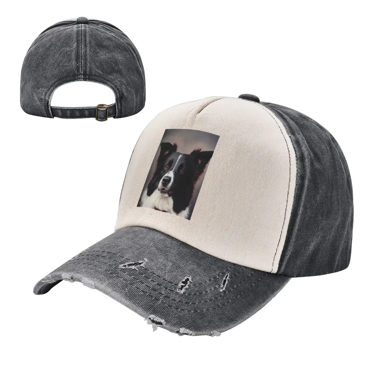 Border Collie - Oil Paint Baseball Cap Golf Hat Kids Hat Custom Cap Women's Beach Outlet 2025 Men's