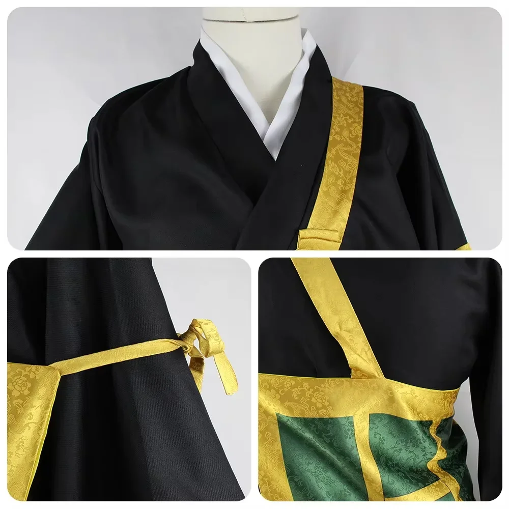 Disfraz de Geto Suguru, kimono negro y azul, uniforme escolar, ropa de figuras de Anime, disfraces de Halloween para mujer y hombre