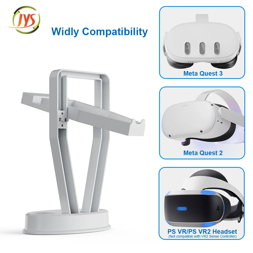 Headset Holder Accessories For Quest3 Stand Display Holder Mount Station Space Saving for Meta Quest2 Accessories