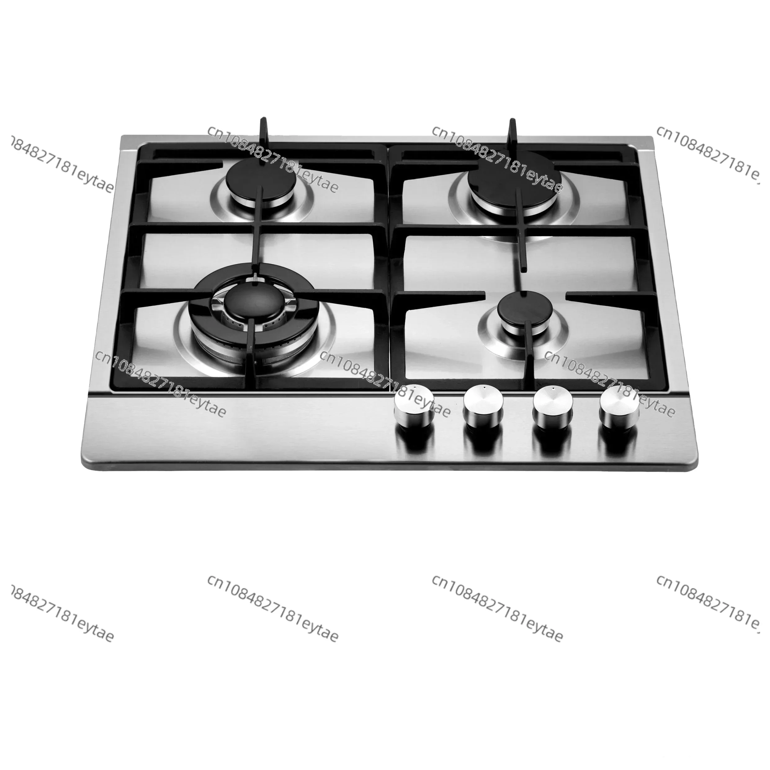 

for Stainless steel 4 burner built in gas stove cast iron heavy grill cooker metal knob blue fire gas hob