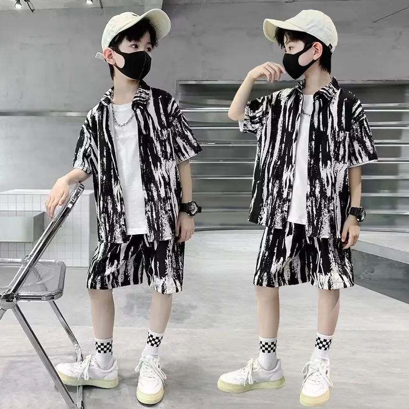 

Children's Clothing Floral New Summer Temperament Harajuku Lazy Versatile Fashion Set Trend Ins Fashion Two Piece Set