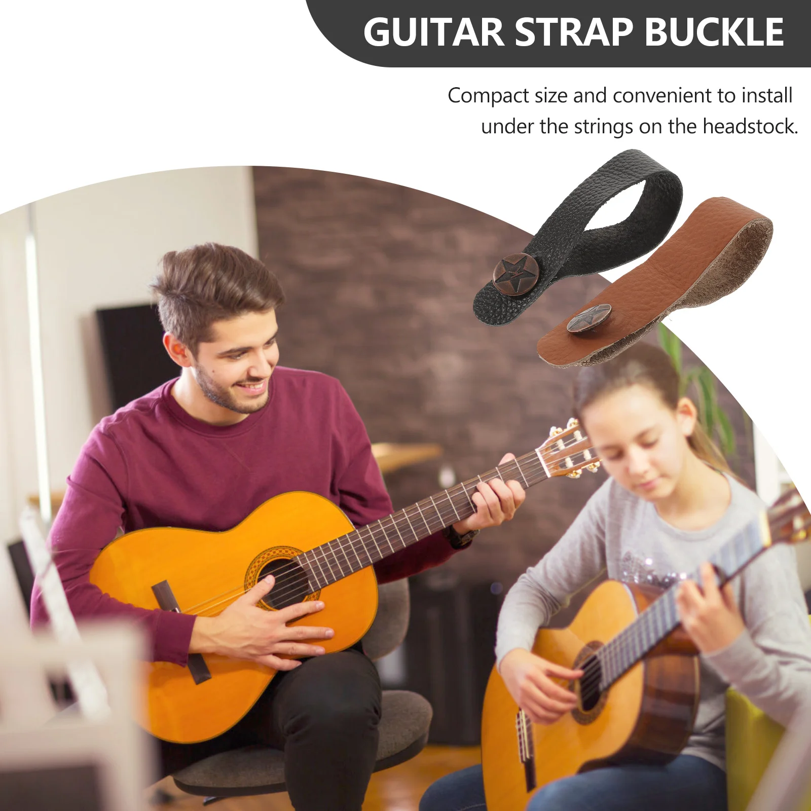 

2pcs Neck Strap Button Compact Durable Design For Quick Installation Acoustic Guitar Strap Adapter Guitar Accessories Instrument