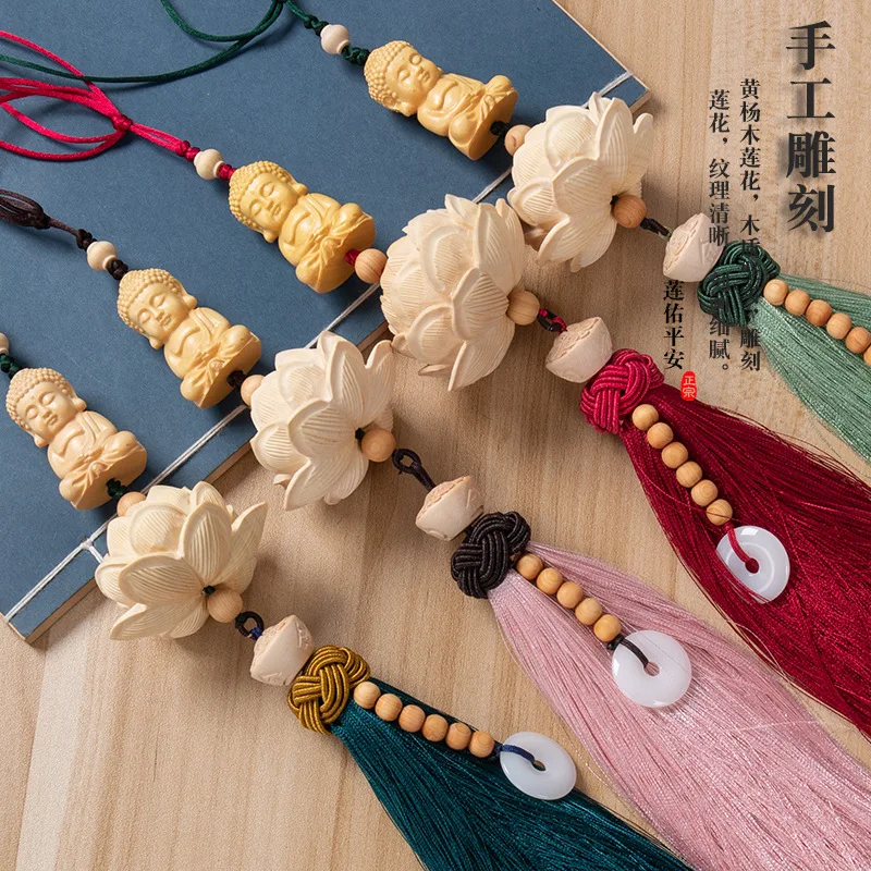 

Lucky Automobile Hanging Inner All The Way Safe Pendant Ornament Lotus Sitting Buddha Car Pedant Decorchamrs