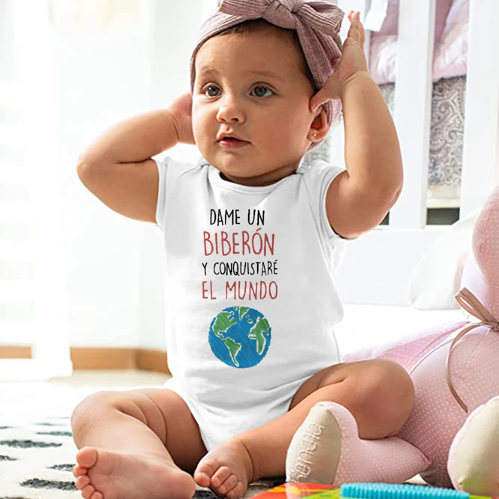 Baby Bodysuits Hello World I'm Here Print Infant Rompers Gilrs Boys Cute Clothes Baby Funny Bodysuit Newbron Shower Gift