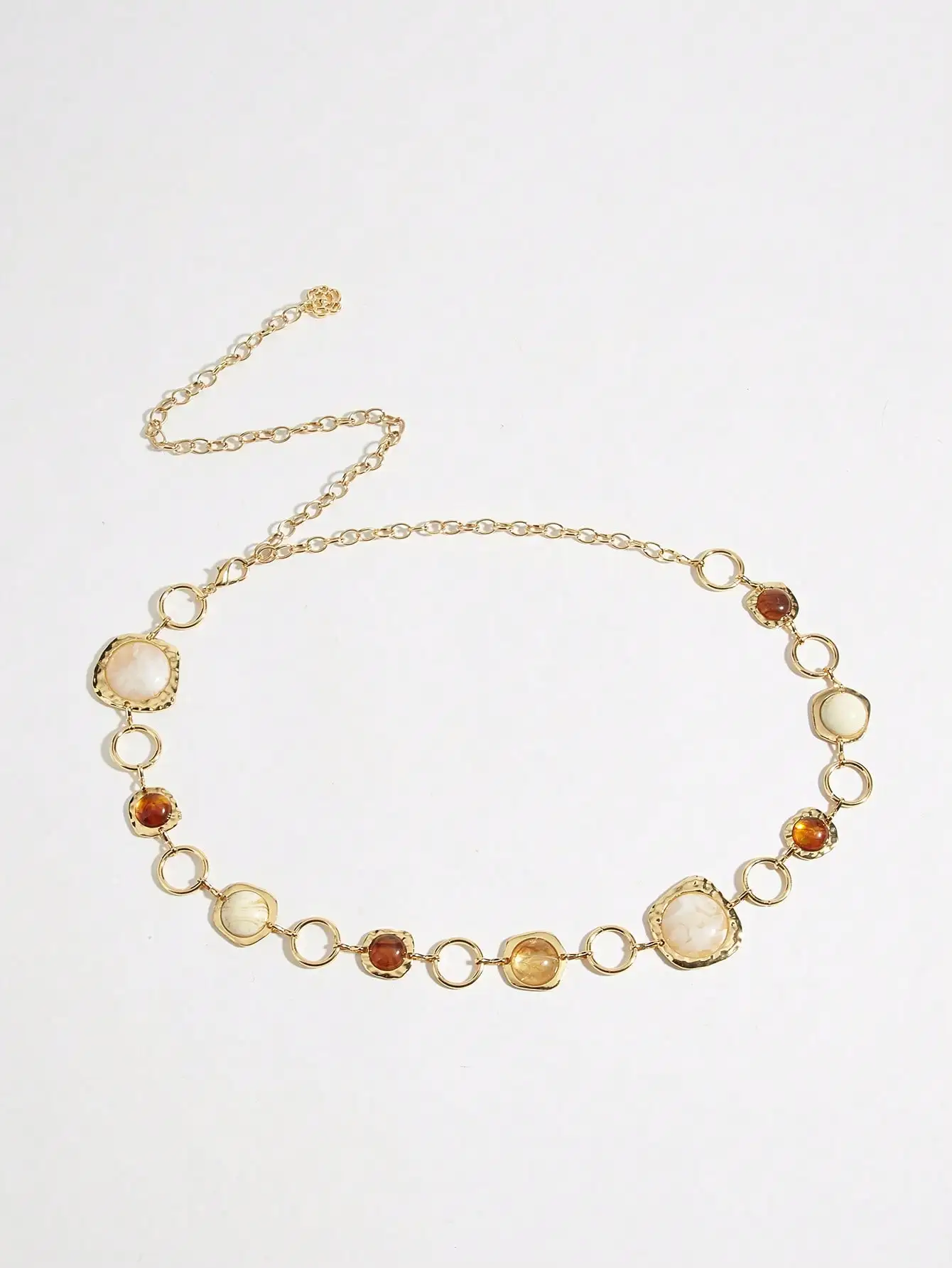 1 unidad de cadena de cintura BOHO para mujer, cinturones occidentales, cinturones dorados, accesorios occidentales para mujer, accesorios de playa para mujer, cadena de cintura de piedra de ojo de tigre colorida de verano para combinar con faldas, pantalones, camisas, fiestas, vacaciones en la playa, regalo navideño, B