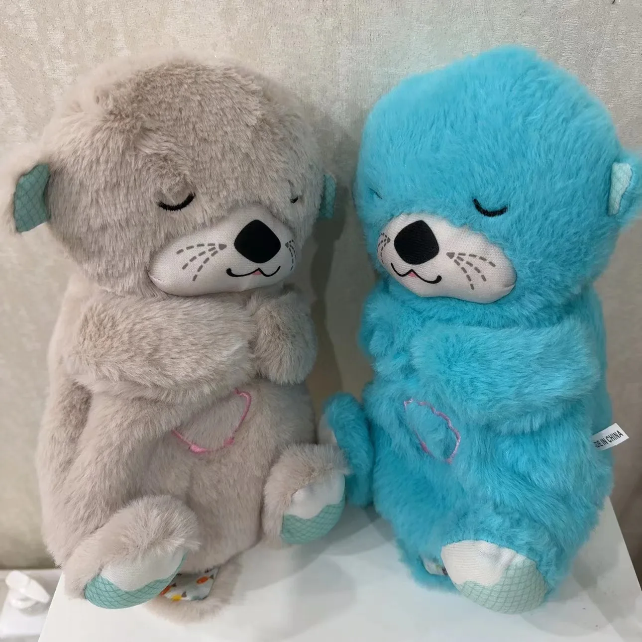 New Bear Otter Koala Enlightenment Sound and Light to Soothe Sleeping Baby Otter Baby to Sleep Music Plush Doll Gift