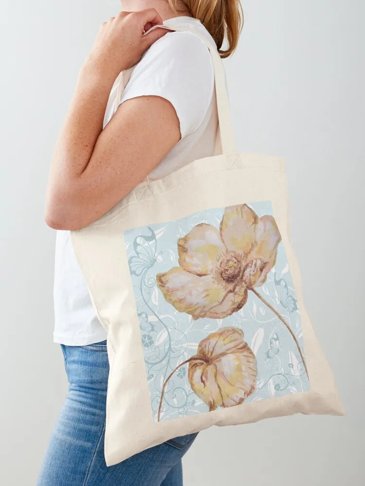 

daisies on a blue background Tote Bag Eco bag tote bag men's bags luxury women Women's shopper
