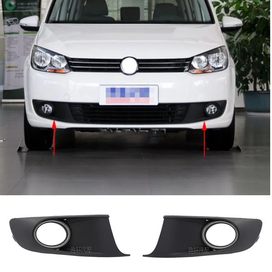 Front Fog Lamp Frame Decorative Grille For Volkswagen VW Touran 2011-2015 Caddy 2011-2014