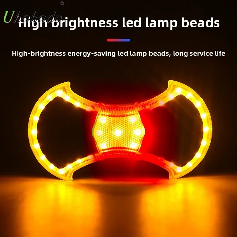 دراجة بدوره إشارة USB شحن دراجة الذيل ضوء LED اللاسلكية التحكم عن بعد بدوره إشارة تحذير ضوء معدات ركوب الخيل
