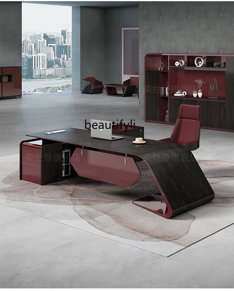 Boss Office Desk for Boss Simple Modern High-End Fashion Executive Desk Manager Office Elegant Boss Office Table