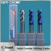 C Tip Angle 45 Degree C0.5/C1/C2/C3 Corner Chamfer Milling Cutter Deburring CNC Tool Carbide for Steel Aluminum Diameter 3-12mm