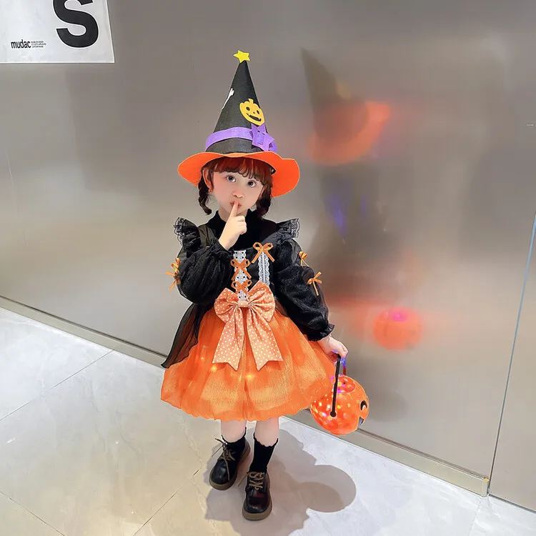 Halloween Kids Clothes for Girls Baby Party Dress for Kid  Summer Autumn Lolita Dress Style Wedding Dress Girl Princess Vestidos