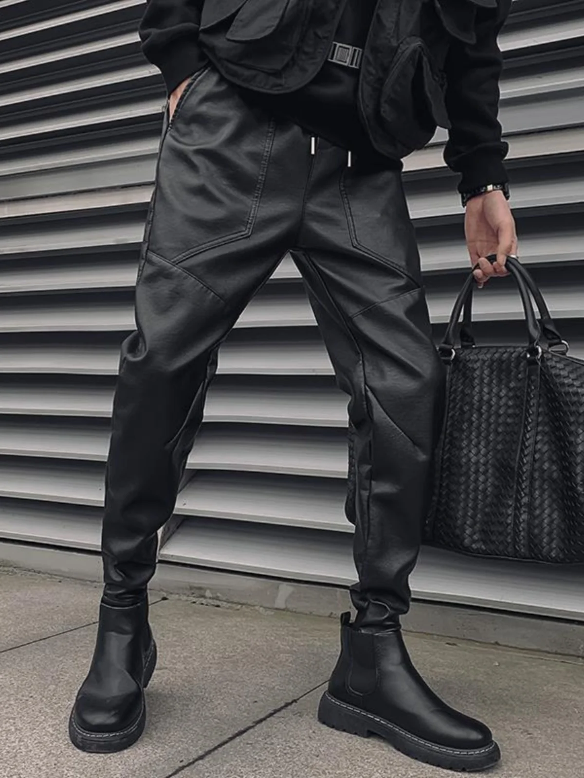 

Мужские зимние утепленные кожаные брюки для мотоциклистов, облегающие, 2024, новые, ветрозащитные, теплые