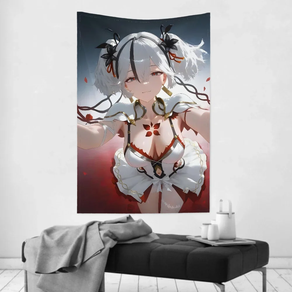 Anime Spiel C-Camellya Wuthering W-wellen Tapisserie Zimmer Dekor Wand Tuch Party Hängen Hintergrund Zimmer Dekor Baby zimmer
