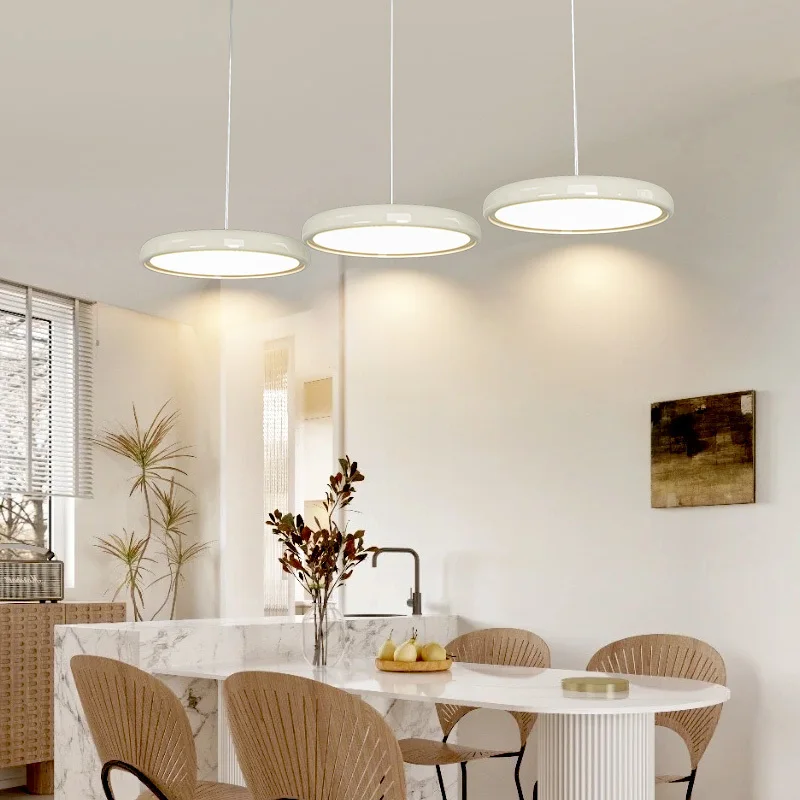Pumpkin Shaped Beige Pendant Light Bedroom Bedside Lamp Modern Living Room Bar Counter Entrance Foyer Head Hanging Line Light