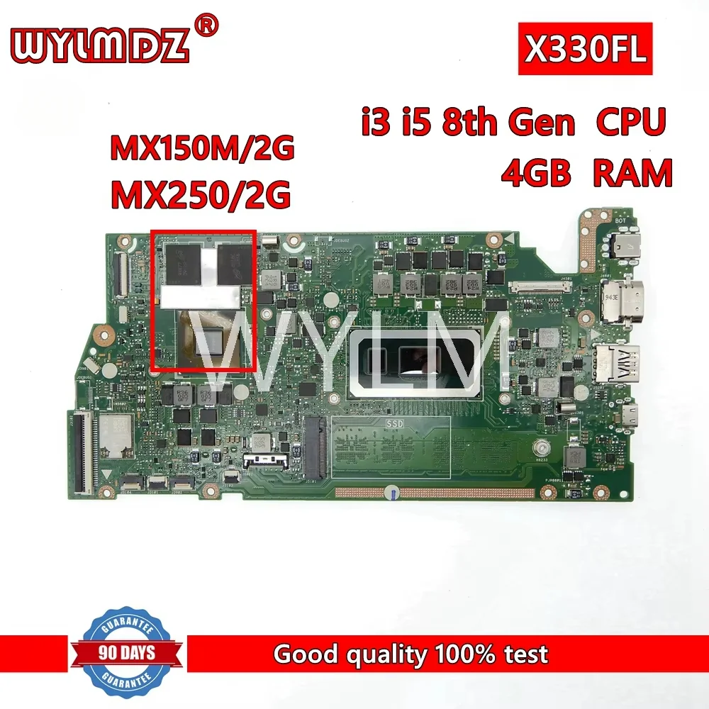 X330FA UMA/V2G With i3/i5/i7 8th Gen CPU 4G/16G RAM Motherboard For Asus X330FA X330FN X330F S330F I330F K330F V330F Mainboard