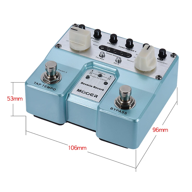 MOOER Reverie Reverb Guitar Effect Pedal 5 Reverberation Modes 5 Enhancing Effects with Two Footswitch guitar pedal guitar parts