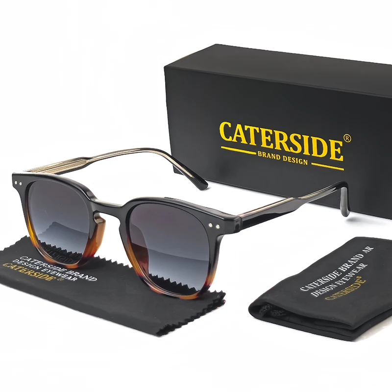CATERSIDE Runde Retro Sonnenbrille männer Punk Mode Marke Design Sonnenbrille Frauen Reisen Outdoor UV400 Shades Propionische Tempel – Detail 3