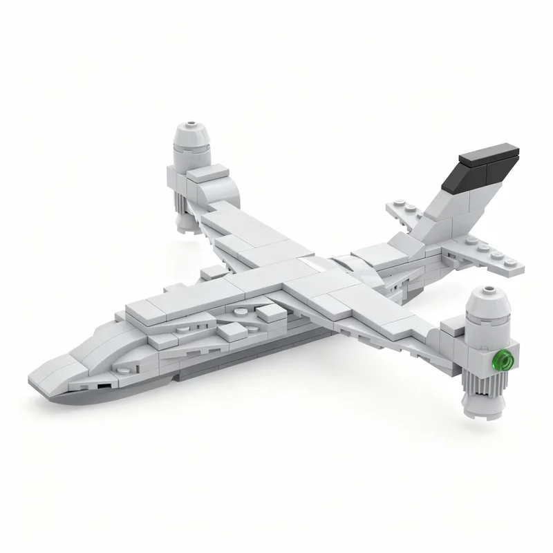 136pcs MOC Futuristic VTOL Interceptor Drone City Airport Model Building Blocks Construction Christmas Gifts Creative Toy Idea
