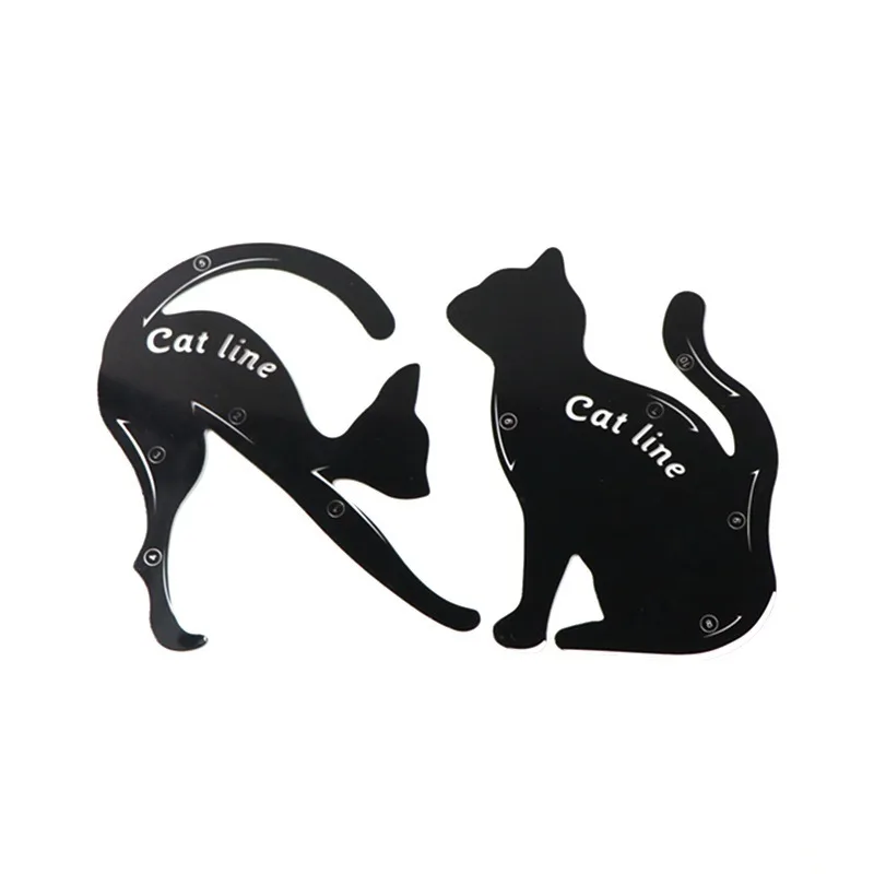 2-piece Set of Cat Models Easy To Operate Eye Makeup Tool Templates Multifunctional Eye Fixing Molds Cosmetic Products
