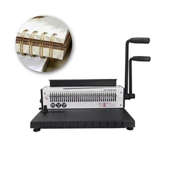 RAYSON Wire Binding Machine A4 Manual 34 Holes Punches 15 & Binds 130 Sheets TD-1500B34R deal for Office & Schoo& Homel