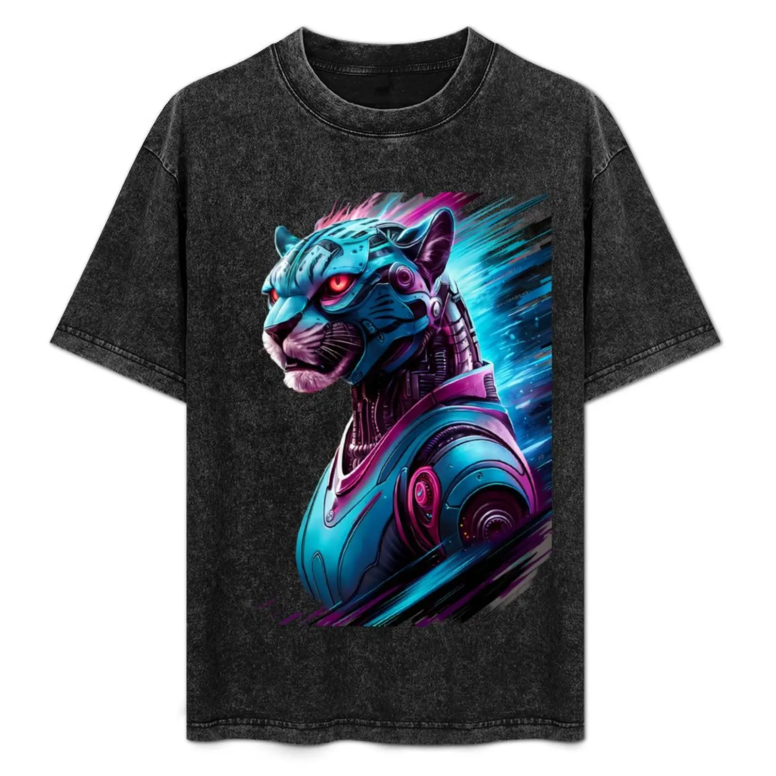 

Robotic Cheetah T-Shirt oversized graphic tee summer tops boys animal print shirts graphic t shirts for men graphic