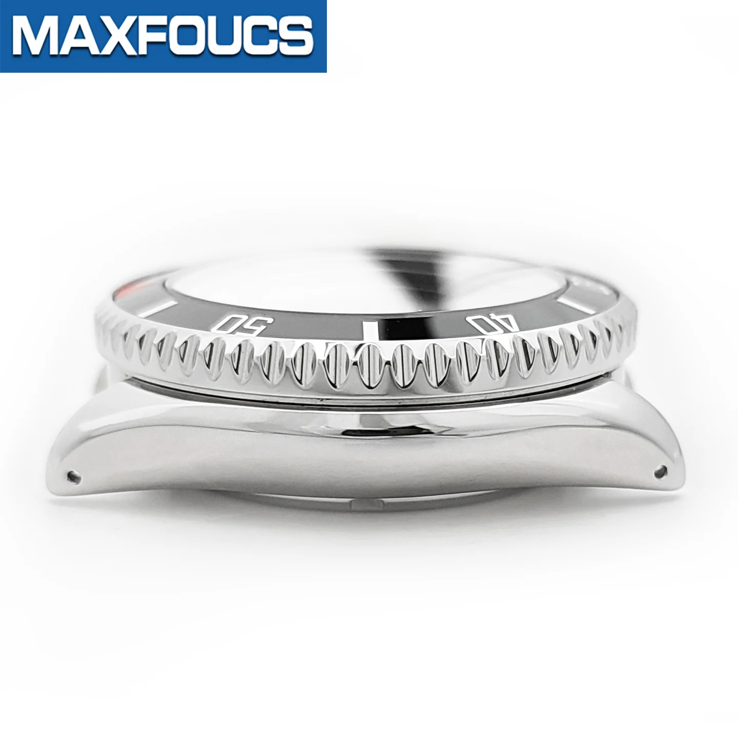 Silberne SKX Klassische Uhrengehäuse mit Glänzender Stahlausführung MOD NH35 NH36 4R36 Mit 3-Uhr-Krone Saphirglas Maßgefertigtes Zubehör – Detail 15