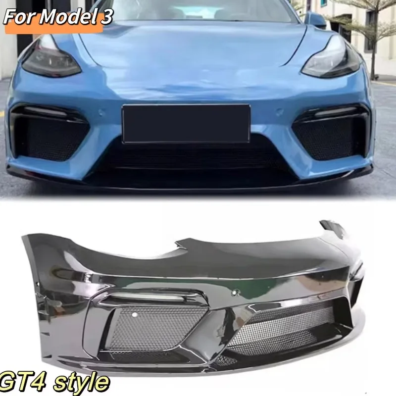 

PP Front Bumper GT4 For Tesla Model 3 Plastic PP Front Bumper No Painting Priming Painting