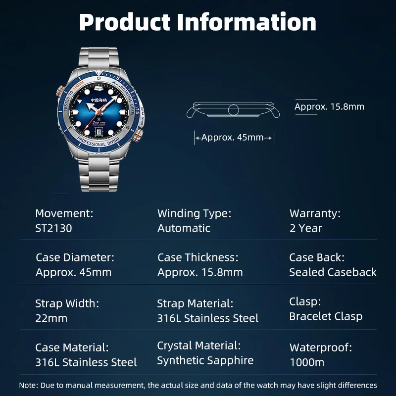 カモメ-男性用防水ダイビングウォッチ,自動機械式,統合ウルトラダイビングシリーズ,高級1217,1000m